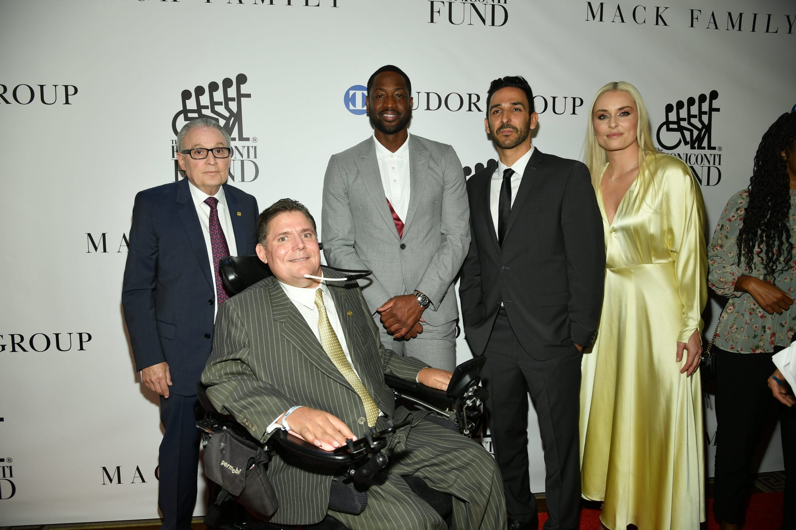 Dr. Barth Green, Marc Buoniconti, Dwyane Wade, Amir Arison, and Lindsey Vonn