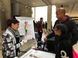 Maria Chagoyen with attendees at the 2019 Brain Fair