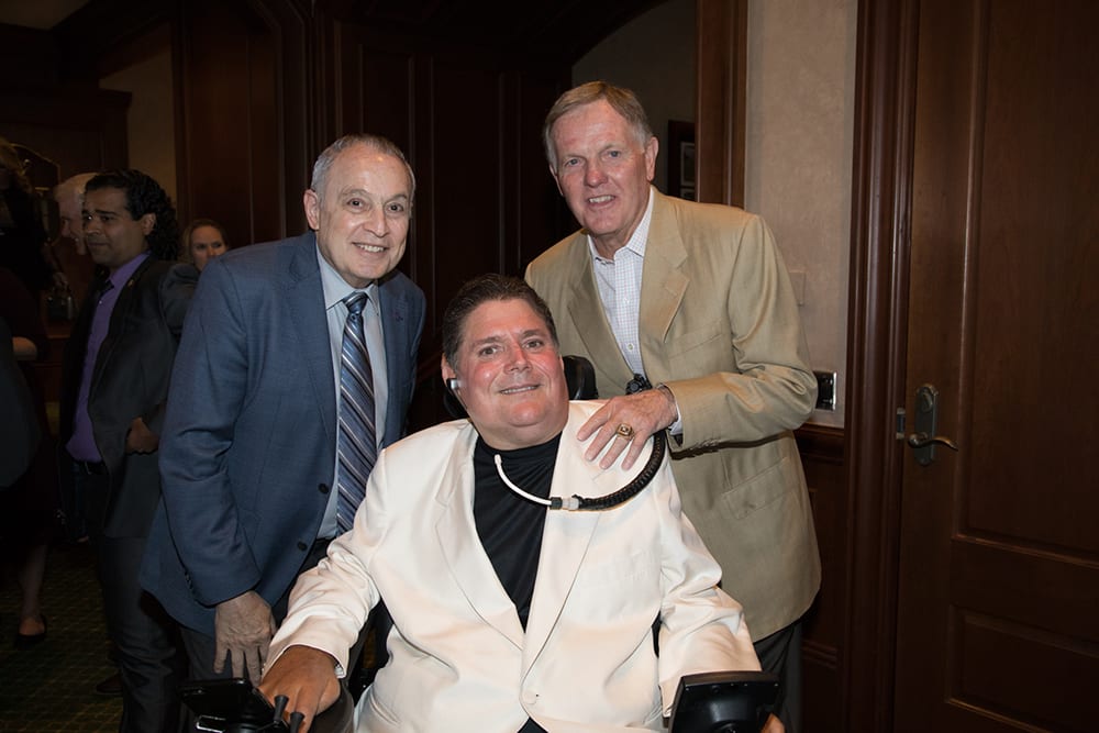Dr. Barth Green and Bob Griese with Marc Buoniconti